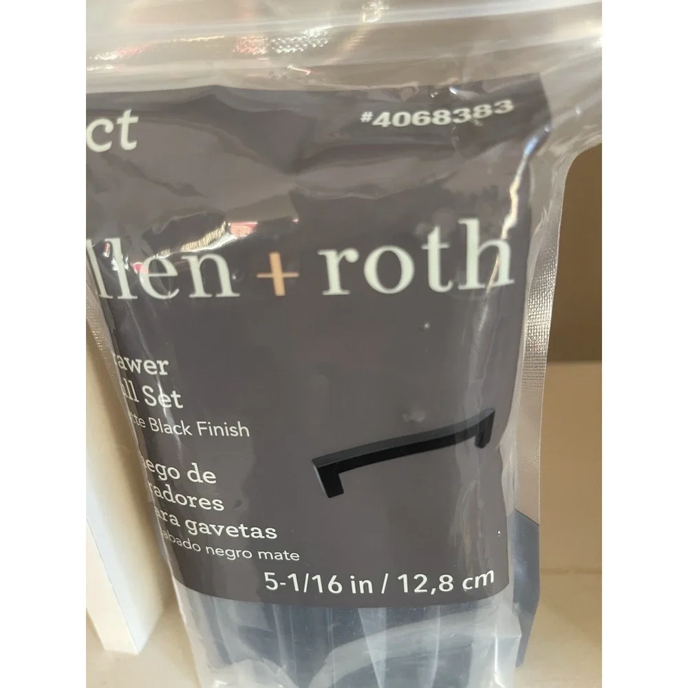 Allen + Roth 6-Pack 5-1/16 Matte Black Handle Drawer Pulls